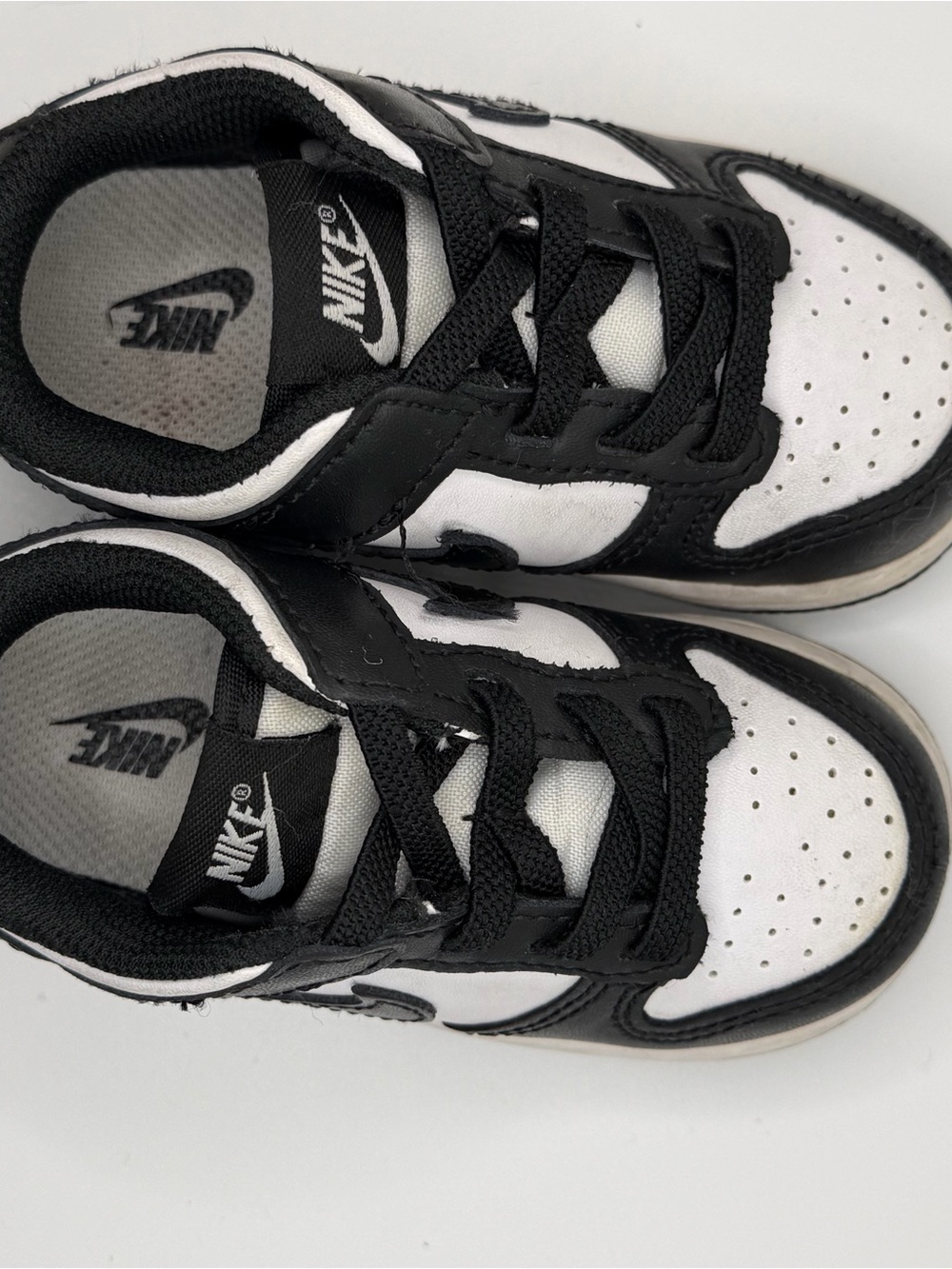 Nike Kids Pandas Black and White Low-Top Sneakers